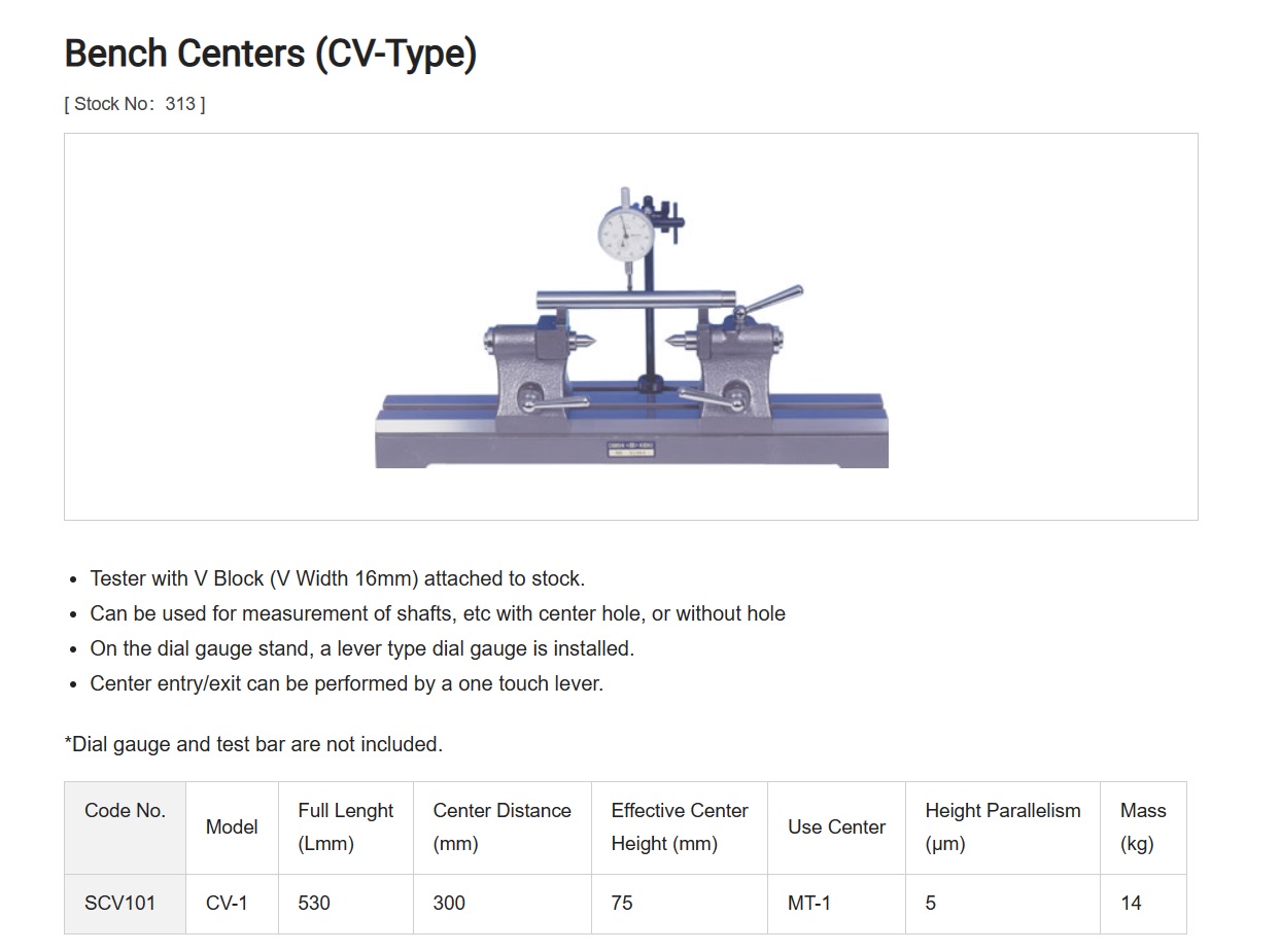 Ichiban Precision Sdn Bhd Obishi Obishi Bench Centers Cv Type